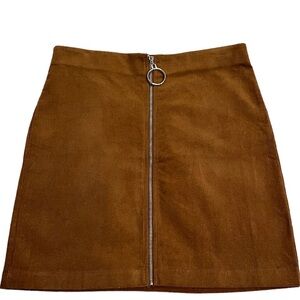 NWT Corduroy Mini Skirt. Size S color Camel by Cage